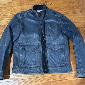 ENERGIE leather jacket blue